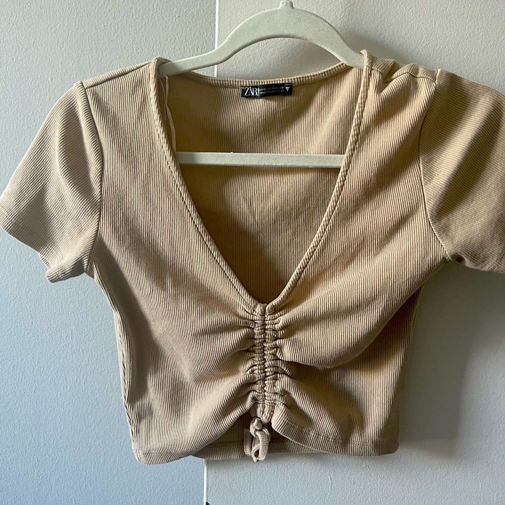 Zara- Brown Crop Top